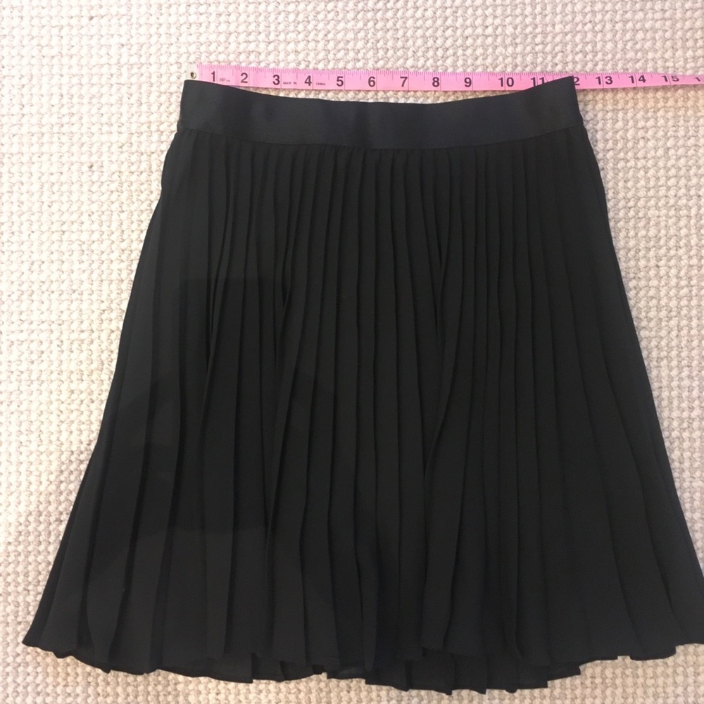 Pleated Black Mini Skirt